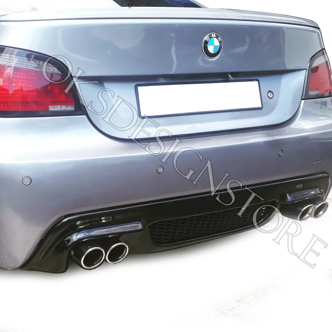 Диффузор заднего бампера из АБС пластика для BMW E60 M 2003 2004 2005 2006 2007 2008 2009
