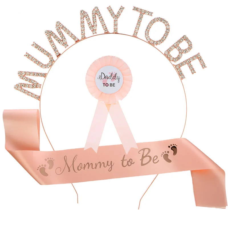 Комплект одежды из 3 предметов Пол раскрыть Baby Shower вечерние Декор поставки мама