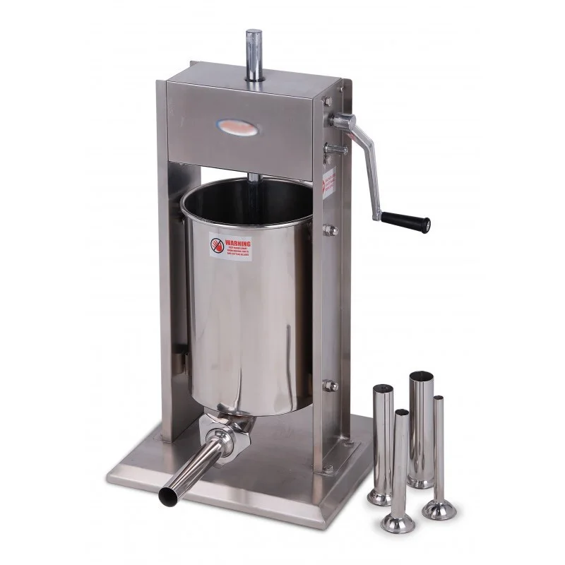 Профессиональный колбасный шприц на 5 кг вертикальный из нержавеющей