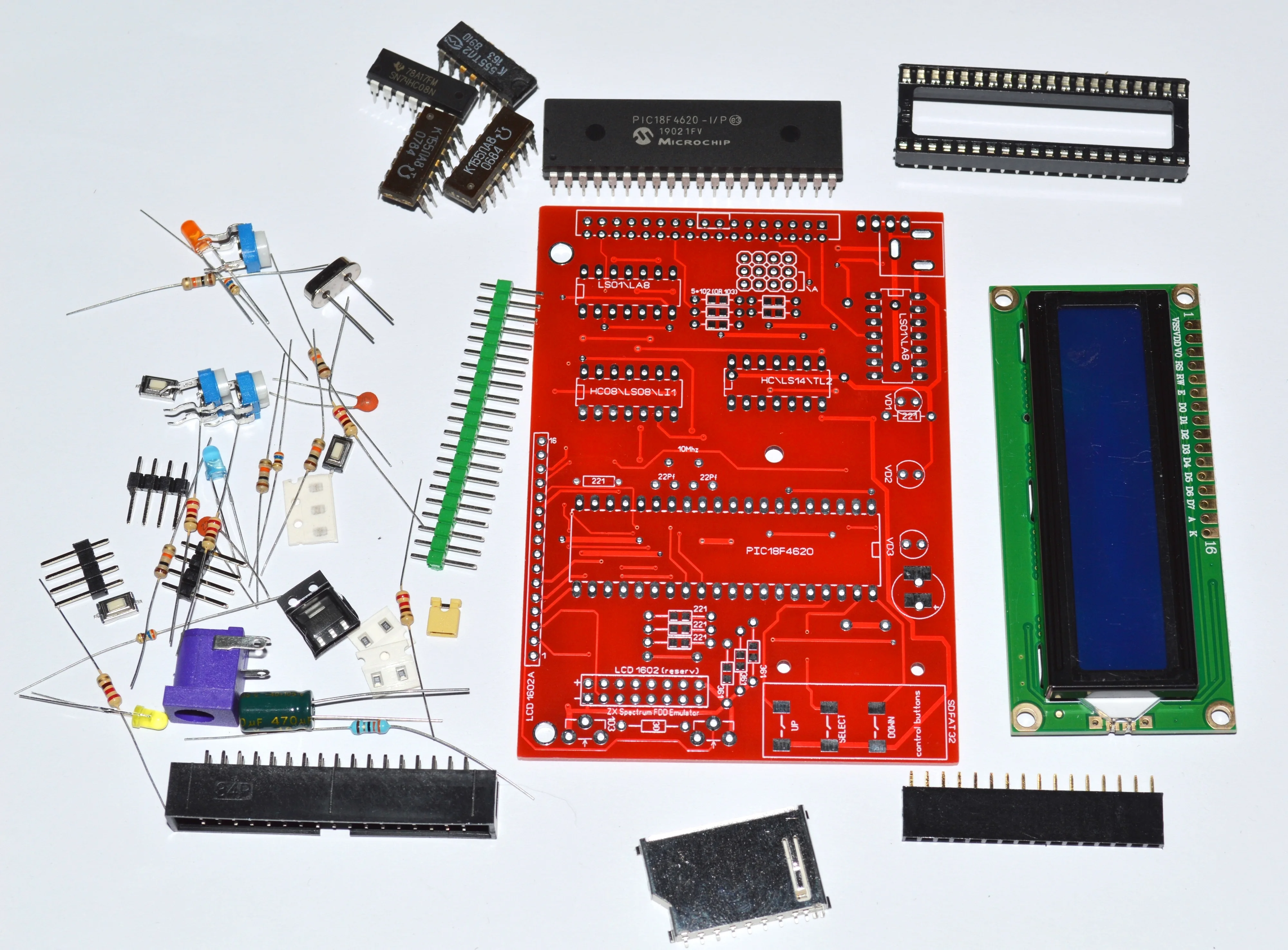 Тестер микросхем. Эмулятор дисковода для ZX Spectrum схема.