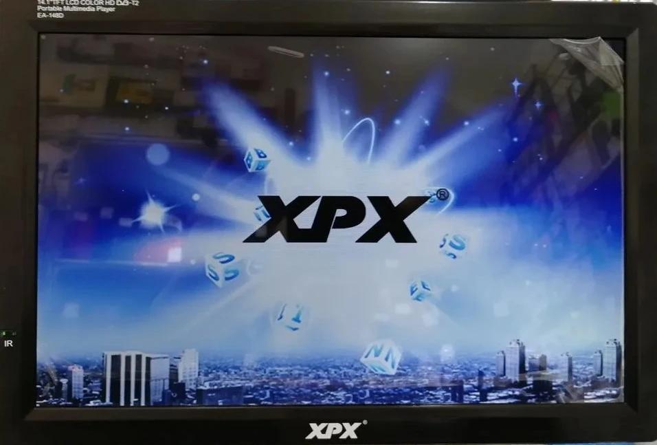 Портативный цифровой телевизор XPX EA-148D 14.1" DVB-T2 с АКБ аккумулятор | Электроника