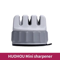 xiaomi huohou mini knife sharpener portable 3 stage knife sharpener home fast sharpening artifact fixed angle cutting edge