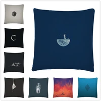 minimalist geometric aesthetic pattern linen cushion cover pillow case for home sofa car decor pillowcase 45x45cm