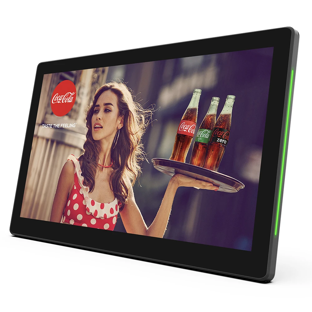10 inch Wall mounted Android tablet pc with POE, multi colour LED indicator in White and black, 75*75mm VESA, customised bracket enlarge