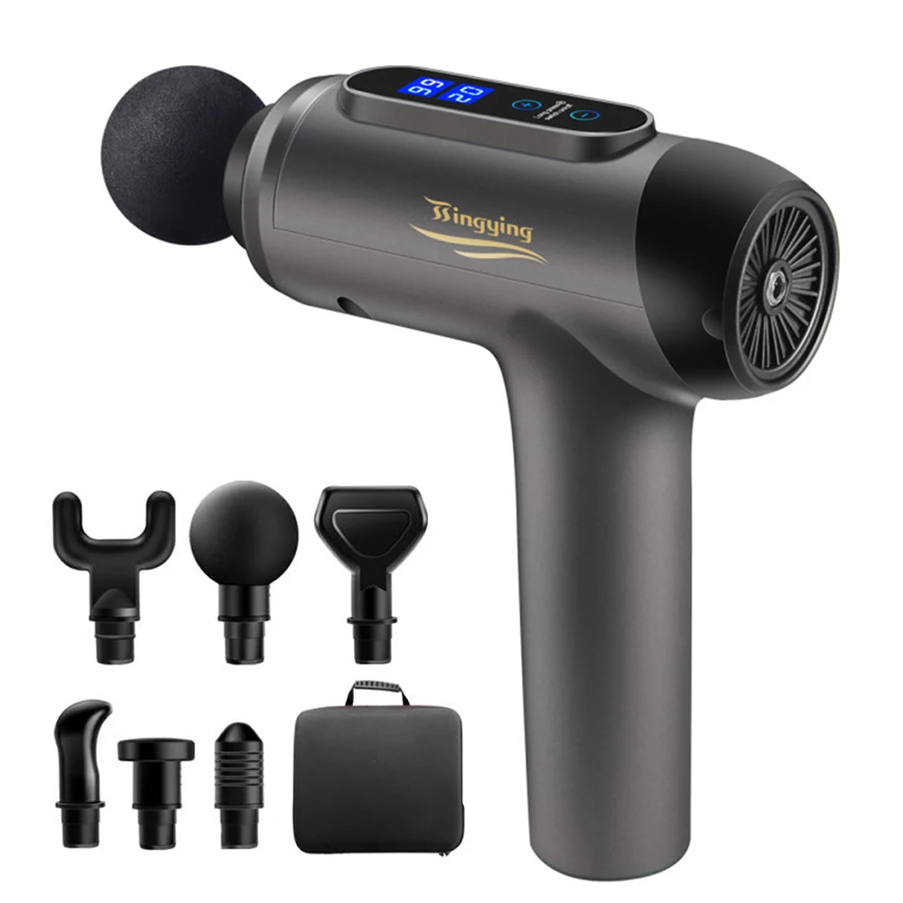 Fascial Gun LCD дисплей массажный пистолет глубокий мышечный массажер облегчение боли