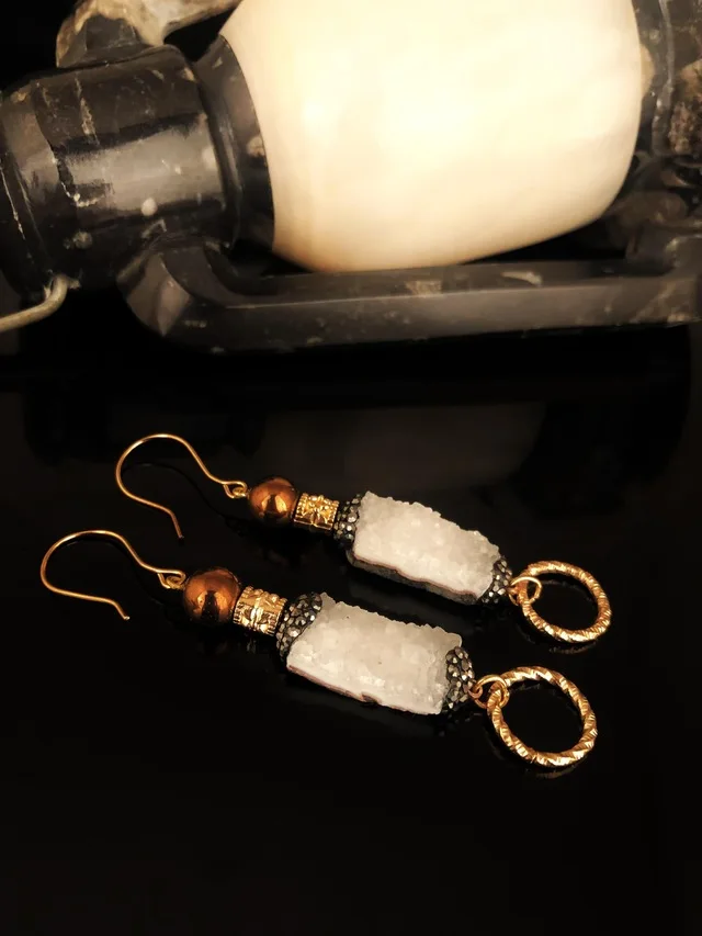 

Женские серьги из кварца и гематита Dr Stone NRS891 439799791