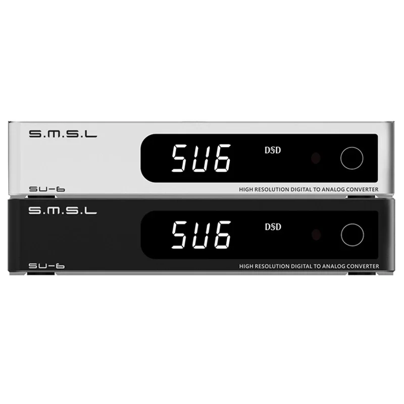 

SMSL SU-6 Decoder ES9038Q2M OPA1612*4 32Bit/768kHz DSD512 Bluetooth 5.0 SU6 Desktop Mini Audio DAC with Remote Control