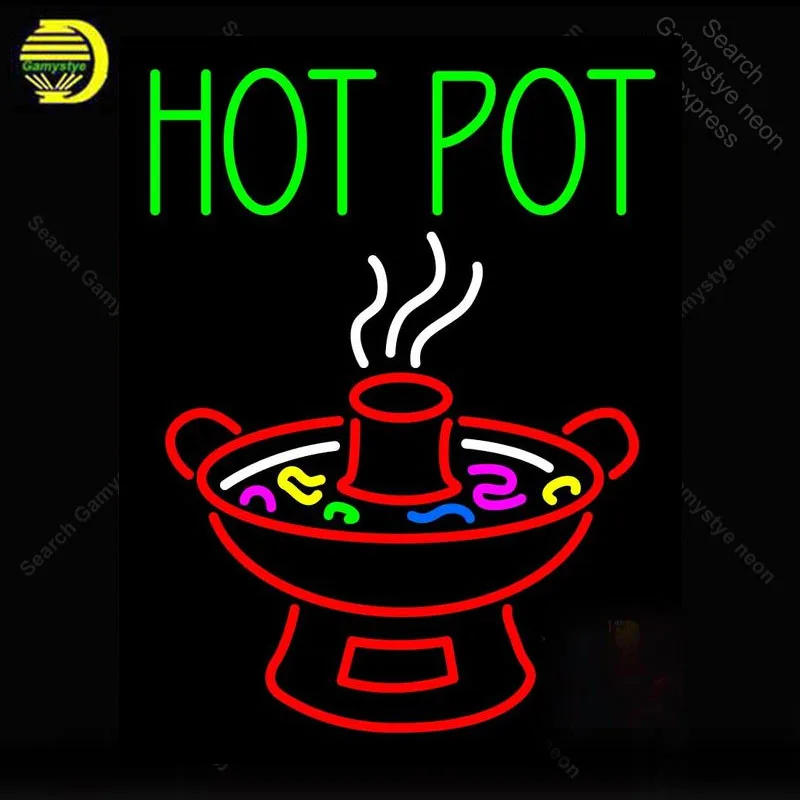 Неоновая вывеска для горячего горшка чашеобразное блюдо неоновая световая