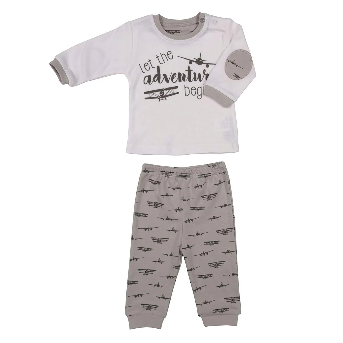 

Bebepan Aircraft Sweatshirt Pants Set New Born Boy