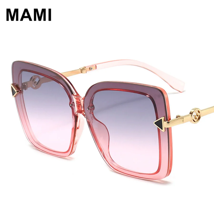 

Glasses Brand 2021 Luxury Vintage Square Sunglasses For Women Oversized Frame Sun Black Shades Fashion Ins Popular UV400 Wholesa