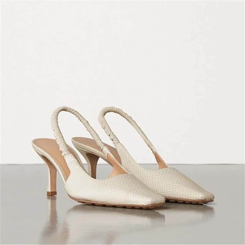 Обувь Женские туфли лодочки Фирменный дизайн Босоножки без задника с квадратным