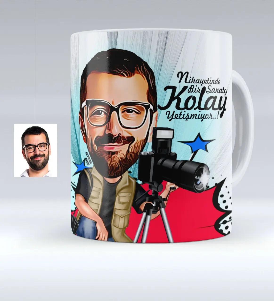 

Персонализированные Mr фото художника карикатура белая кружка чашка-1