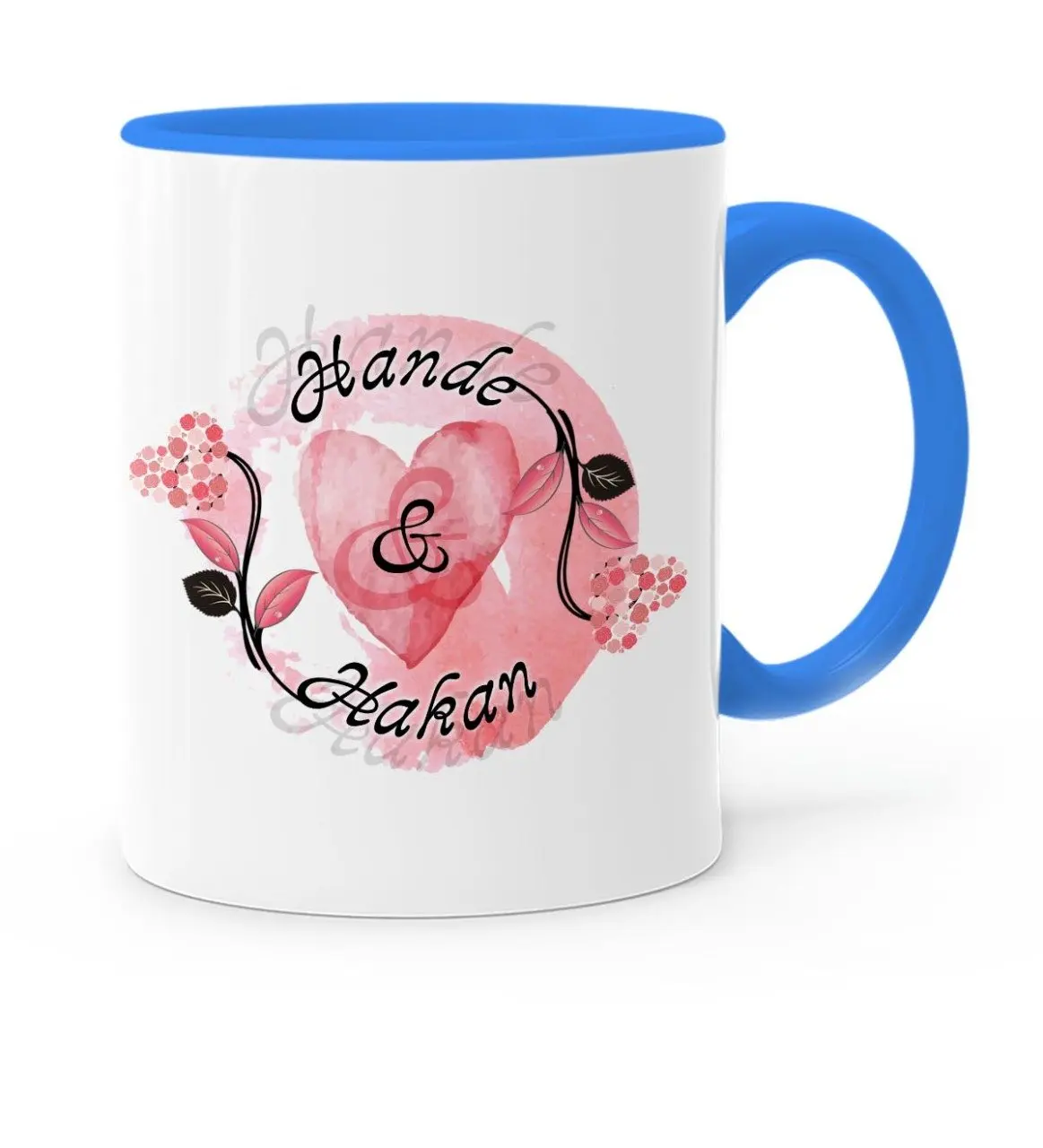 

Personalized Valentine's Day Themed Blue Mug Cup-7