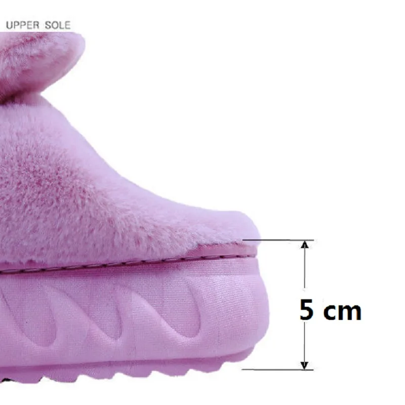 Мюли женские плюшевые домашние тапки на платформе Симпатичные животные белые