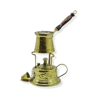 authentic turkish arabic brass handmade copper coffee maker alcohol burner brewing kitchen dining