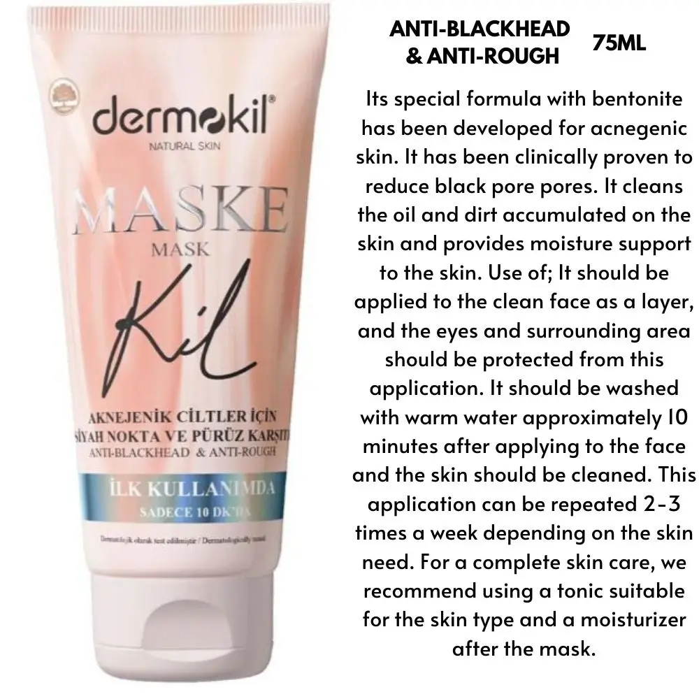 Dermokil Натуральная глина маска Глубокая очистка лица зимняя увлажняющая грязь