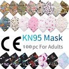 Маска ffp2 fpp2, дышащая, для взрослых и женщин, 5 шт.