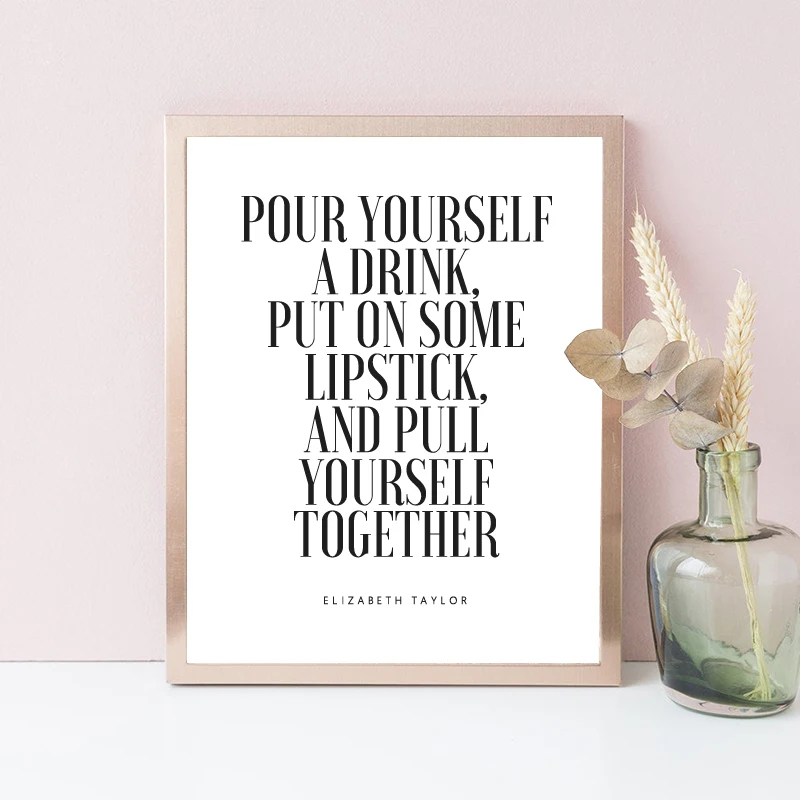 Картина черно-белая на холсте с изображением Элизабет Тейлор | Дом и сад