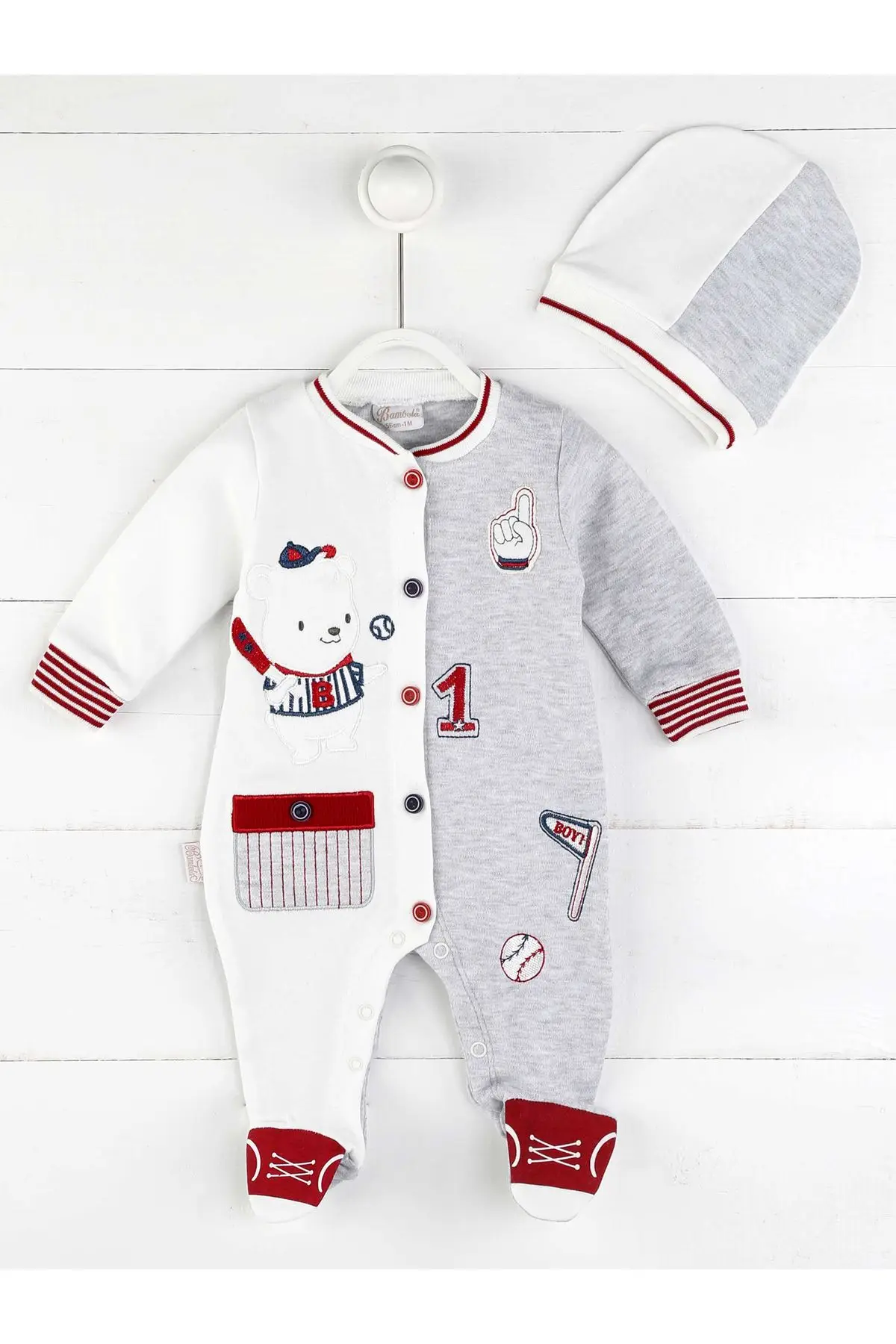 Красный белый комбинезон для новорожденных мальчиков |