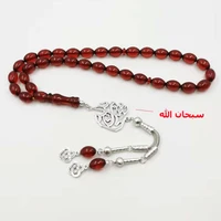 tasbih red resin muslim men prayer beads 33 45 51 66 99beads arabic accessories pendant islamic rosary bracelets gift ramadan