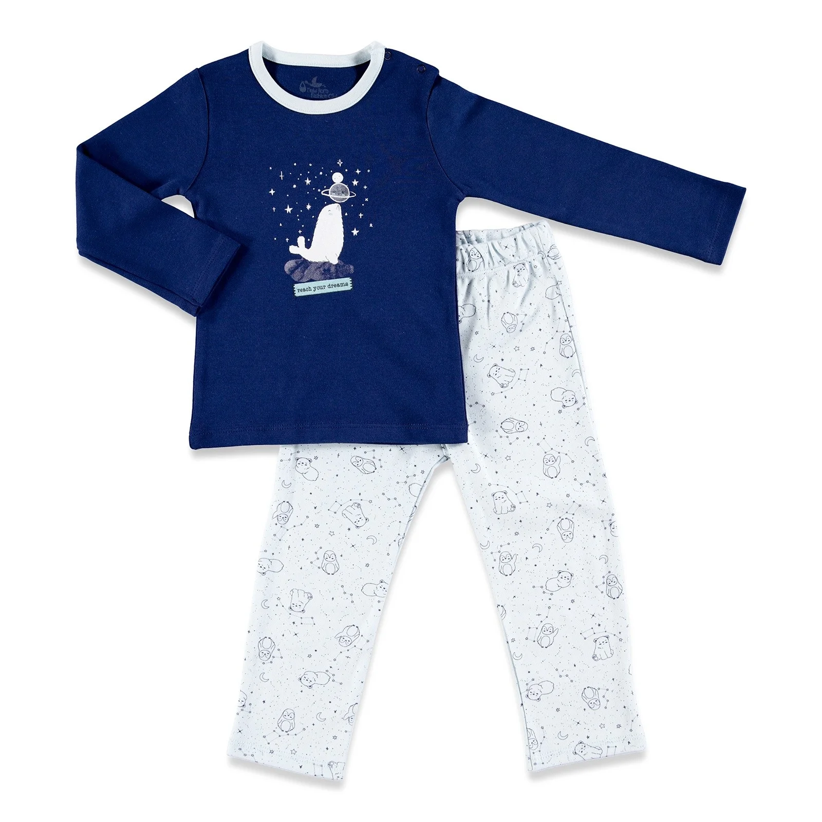 Ebebek/модный клубный полярное приключение для новорожденных детский пижамный