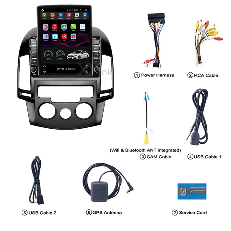 

9.7 Inch Tesla Android 10.0 For Hyundai I30 2009-2016 IPS DSP 4G LTE Car Multimedia Video Gps Radio Player Stereo No DVD 2 Din