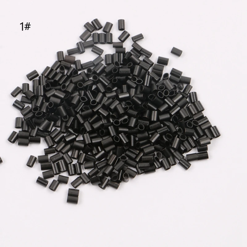 Free shipping! (10 000pcs) 3mmx2mmx3.8mm 1# black color oval copper micro ring for ultra tips hair extensions