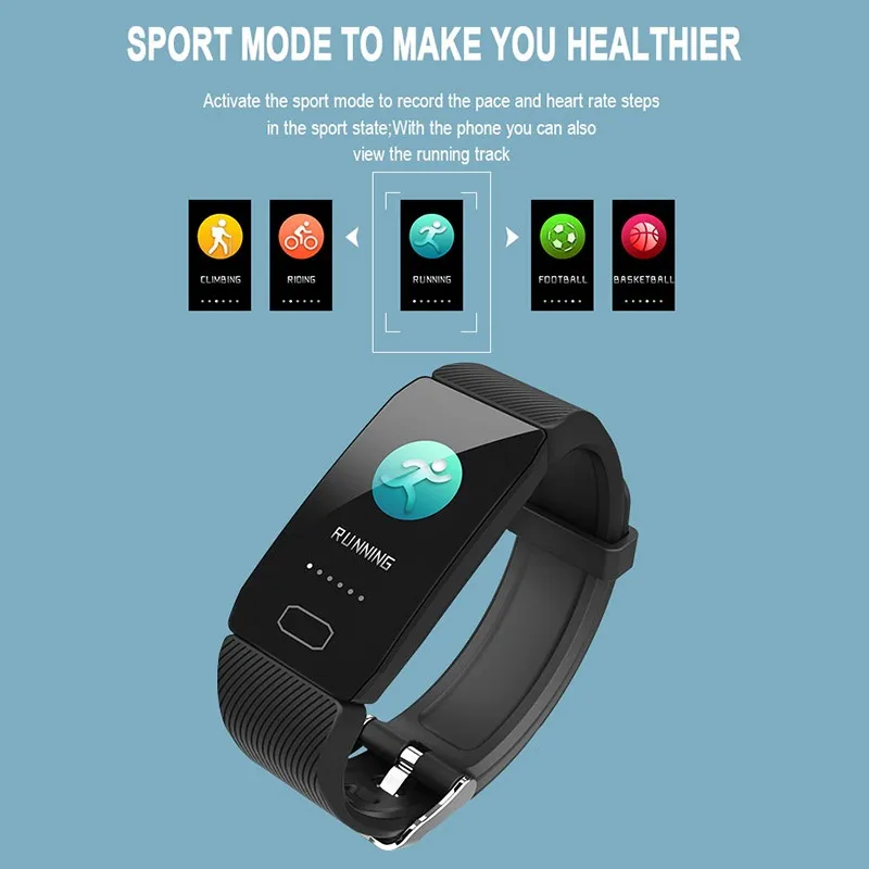 Smart Band Bracelet Heart Rate Blood Pressure Fitness Tracker Wristband Pedometer Waterproof Sport Health | Электроника