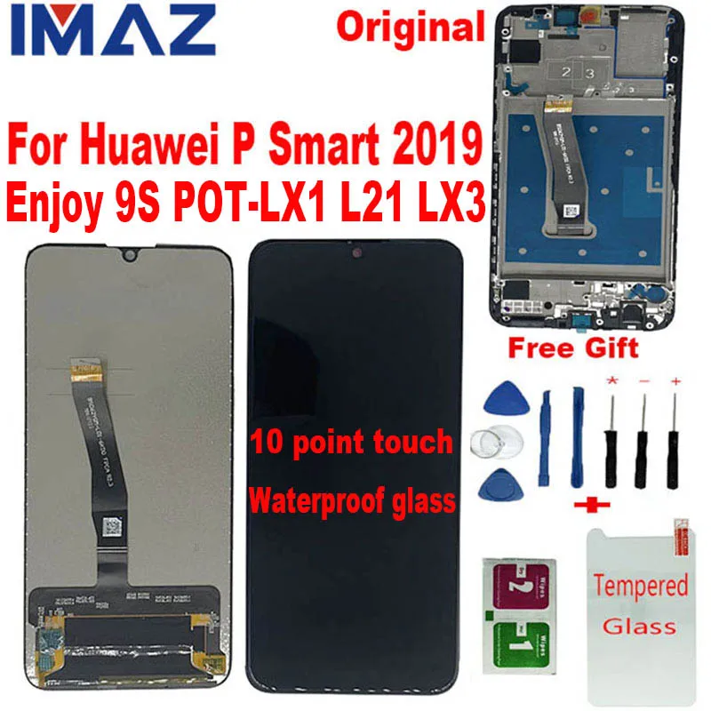 

IMAZ Original For Huawei P Smart 2019 LCD Display with Touch Screen Digitizer Assembly For Enjoy 9S POT-LX1 L21 LX3 Repair Part