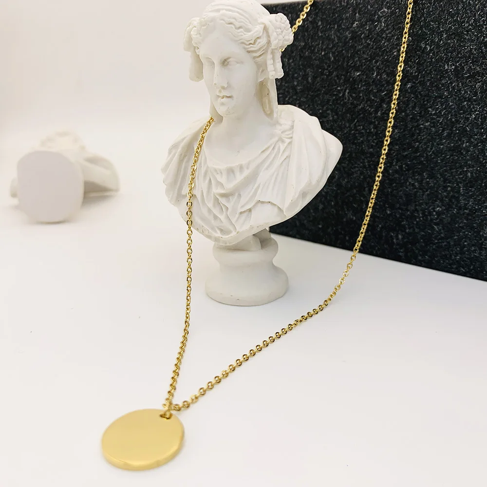 

Necklace for Women Stainless Steel Turkish Eye Gold Female Pendant Necklace Birthday Gift for Girlfriend Party Fashion Jewelry