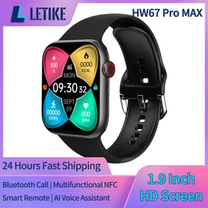 smartwatch smart watch men women hw67 pro max nfc bluetooth call full hd screen pk hw22 hw37 hw17 for xiaomi huawei smart phone free global shipping