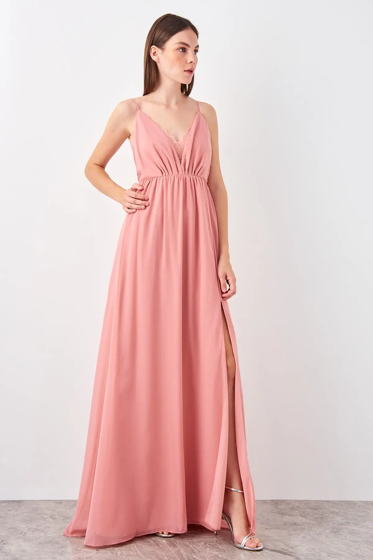 Trendyol Shir детальное вечернее платье TPRSS19AE0094|Вечерние платья| |