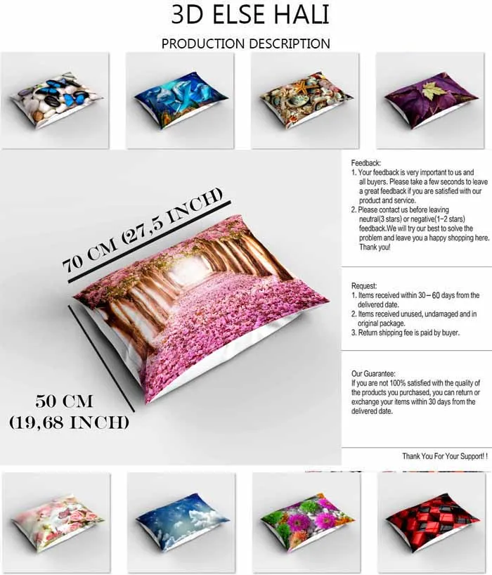 Чехлы для подушек с цифровым 3D-принтом прямоугольные современные наволочки