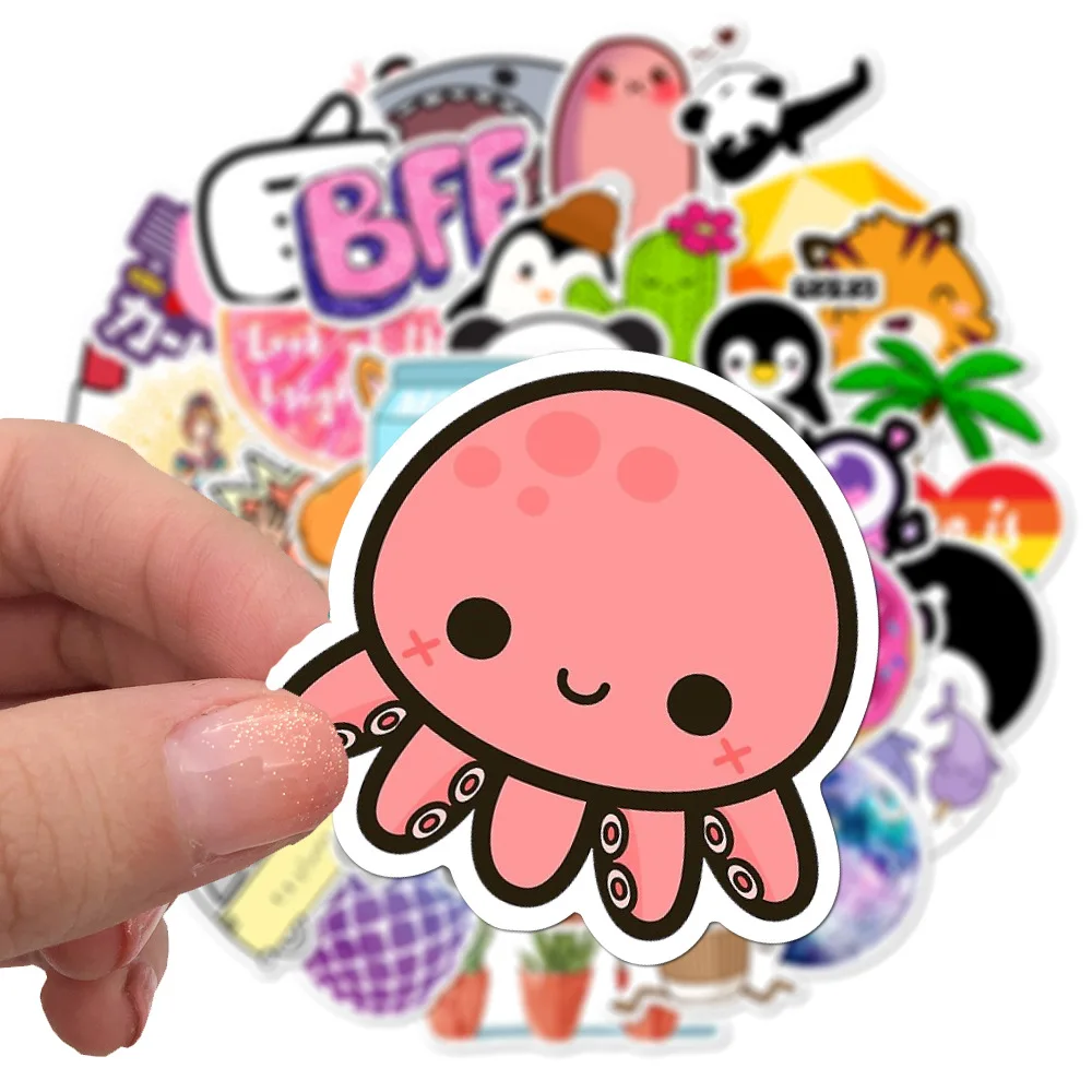 50 шт. картонные аниме наклейки для подростков детей девочек ноутбук телефон