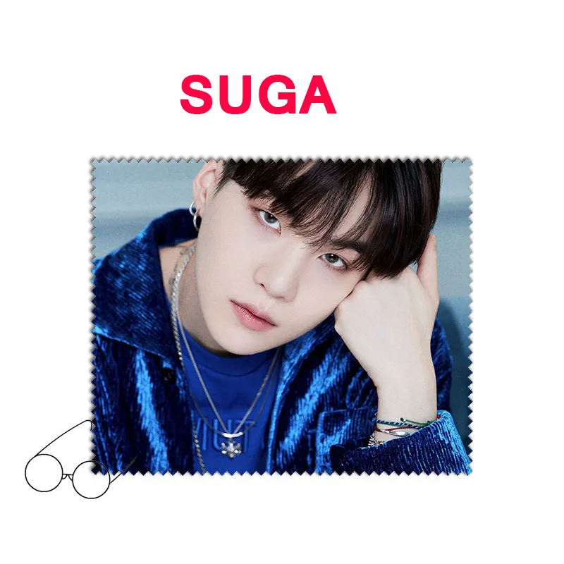 

KPOP BE Concept Photo Bangtan Boys Microfiber Wipe Screen Cleaning Cloth JIMIN JIN SUGA J-HOPE Photo Glasses Cloth Fans Collect