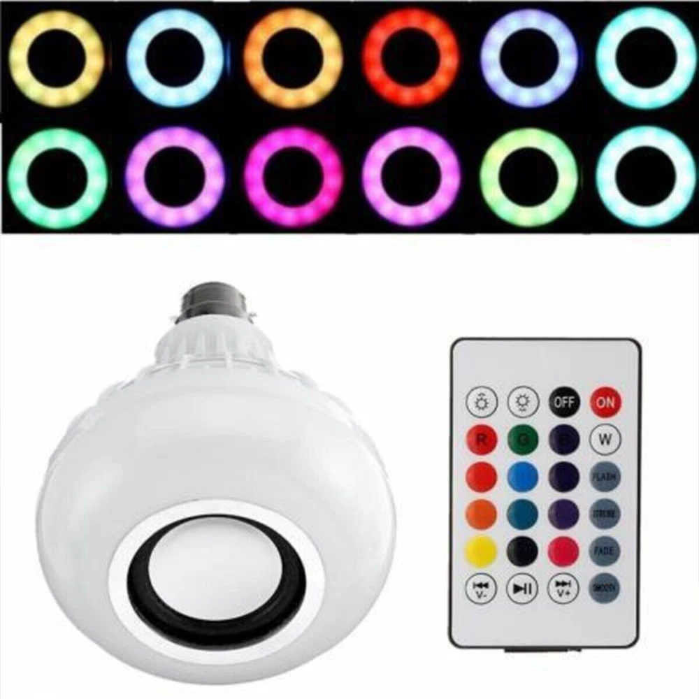 

Bluetooth Динамик RGB светодиодный лампы Ночной светильник 12 Вт работы в режиме воспроизведения музыки с регулируемой яркостью Беспроводной све...