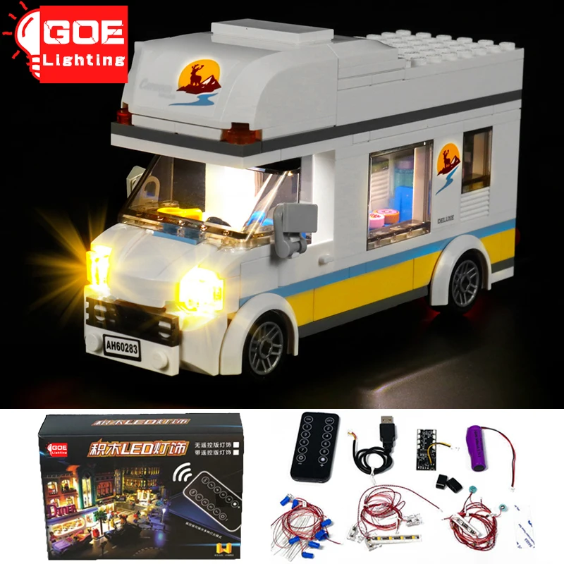 

GOELIGHTING Brand LED Light Up Kit For Lego 60283 For High-Tech Camping Car RV Building Blocks Lamp Set Toys(Only Light Group)