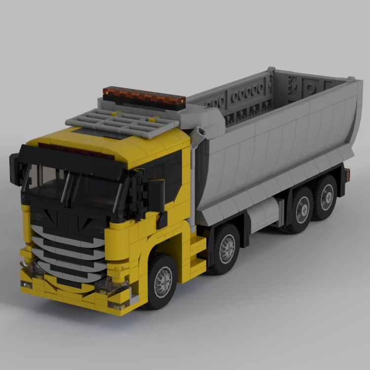

Small particle technology building block MOC heavy dump truck Scania assembled toy model children's birthday gift
