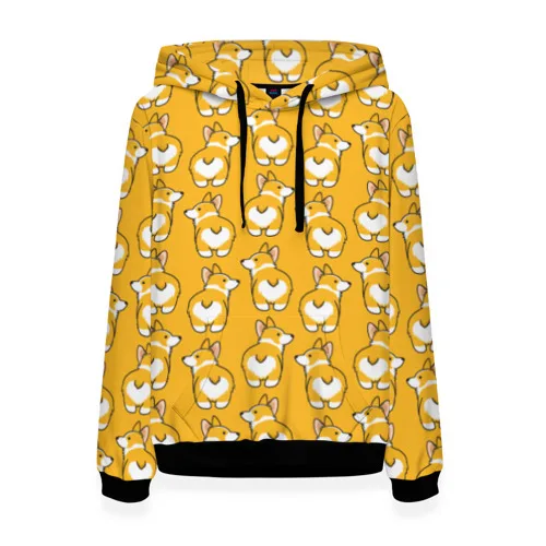 Женская толстовка 3D Корги Паттерн|Женские толстовки и свитшоты| |