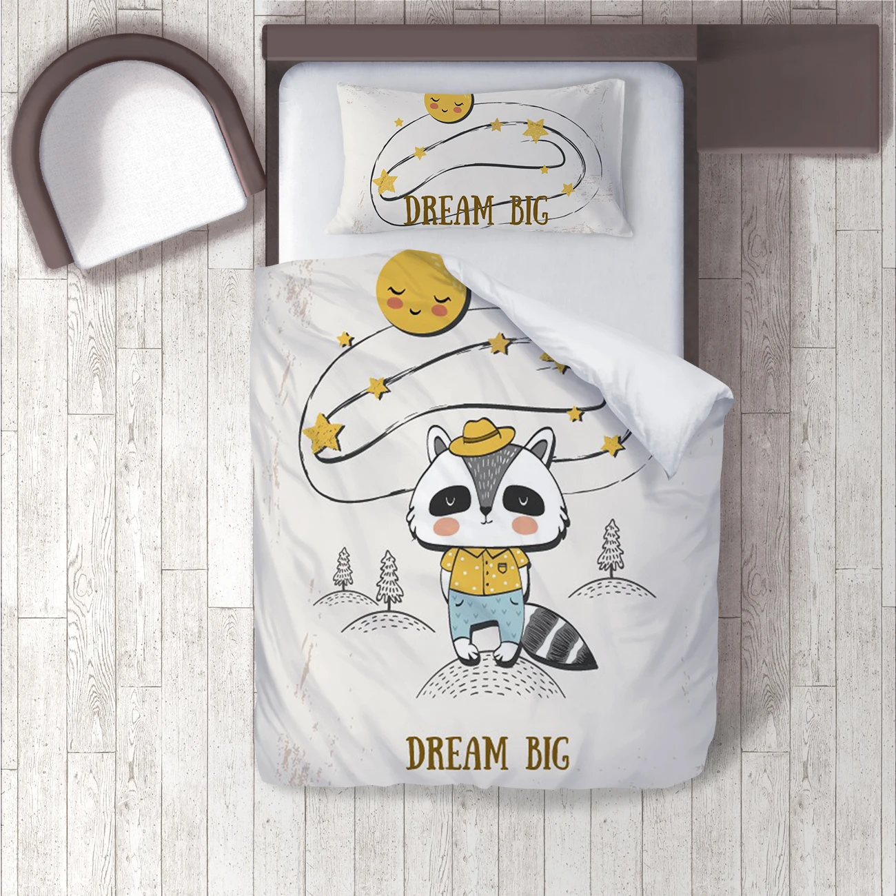 

Duvet Cover Set Bedding Set Pillow Case for Baby and Kids Room 3D Printed Sailor Raccon Model 089