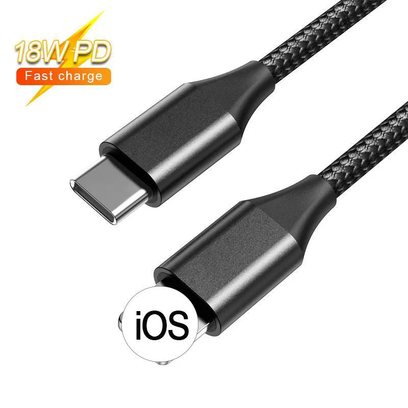 PD 18 Вт USB C кабель для быстрой зарядки iPhone 12 Pro Max 11 Xr Xs 8 Plus ipad mini air Macbook Type зарядное