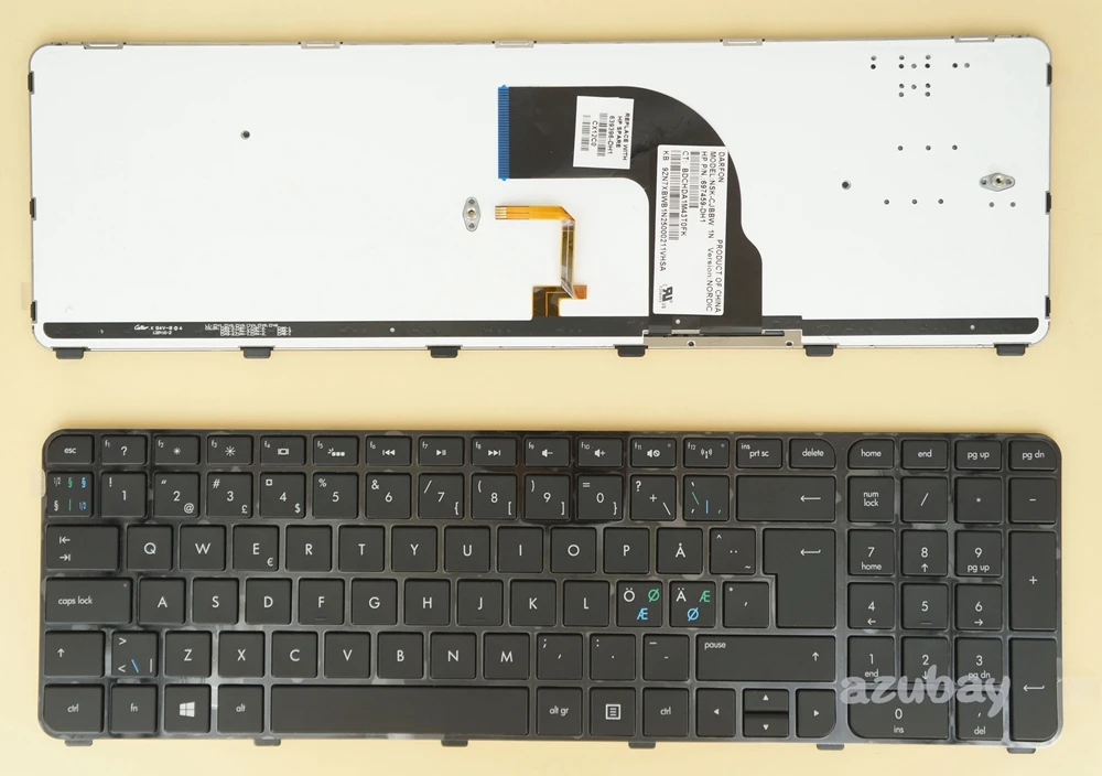 Скандинавская клавиатура для HP Pavilion DV7- 7000eo 7003eo 7005eo 7020eo 7022eo 7044eo 707070eo 7080eo 7160so 7162so 7170eo 7180eo с подсветкой