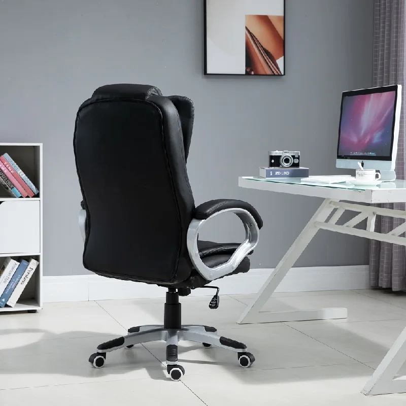 Кресло компьютерное SOKOLTEC офисное вращающееся черное с механизмом качания