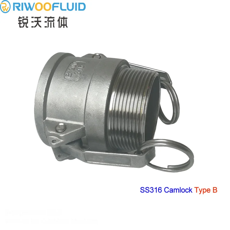 

5 дюймовый Тип B NPT/BSPP/BSPT резьбовой быстросъемный замок для газового дома из нержавеющей стали 316