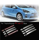 Хромированные накладки на дверные ручки Toyota Aqua NHP10 NHP10H