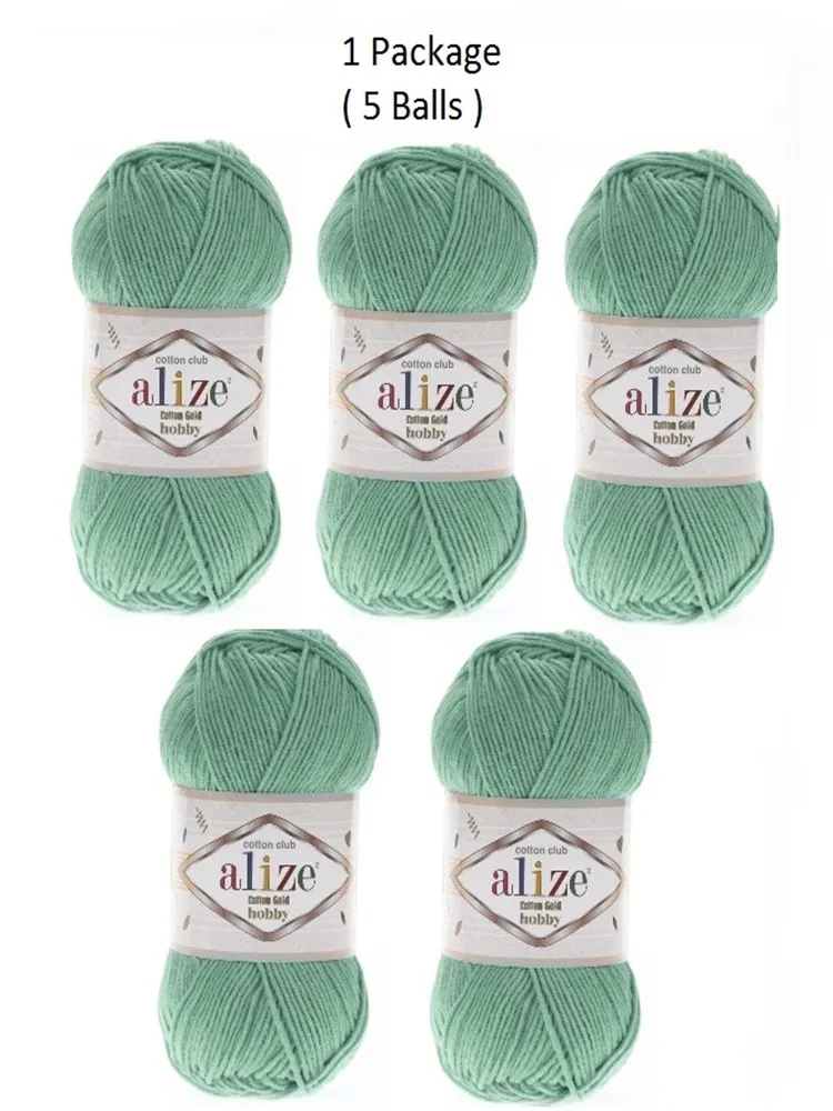 Нить 1 упаковка (5 шариков) ватный хлопковый Золотой хобби Amigurumi пряжа (1 мяч: 50 г/165