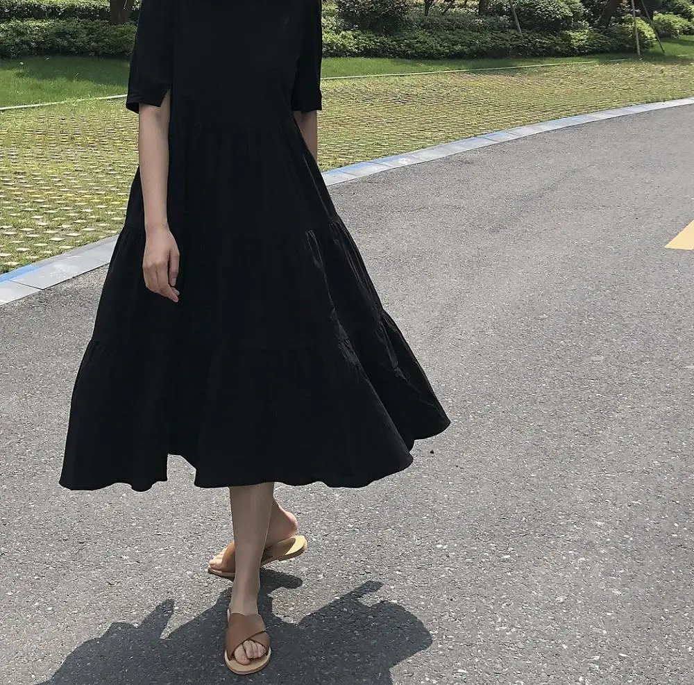 

woman summer pretty cotton dress
