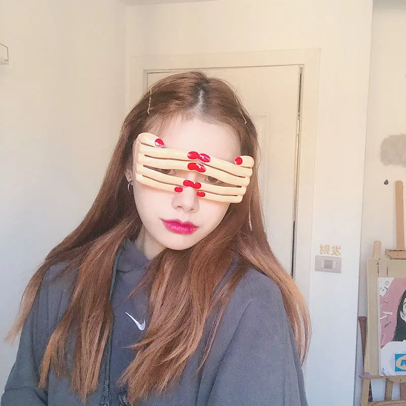 

Cute funny finger blindfold glasses creative spoof party birthday cosplay party glasses photo props