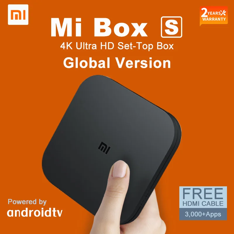 ТВ-приставка Xiaomi Mi TV Box S 4K HDR Android 8 1 Bluetooth 4 0 Wi-Fi Google Assistant Chromecast Netflix 2 ГБ медиаплеер |