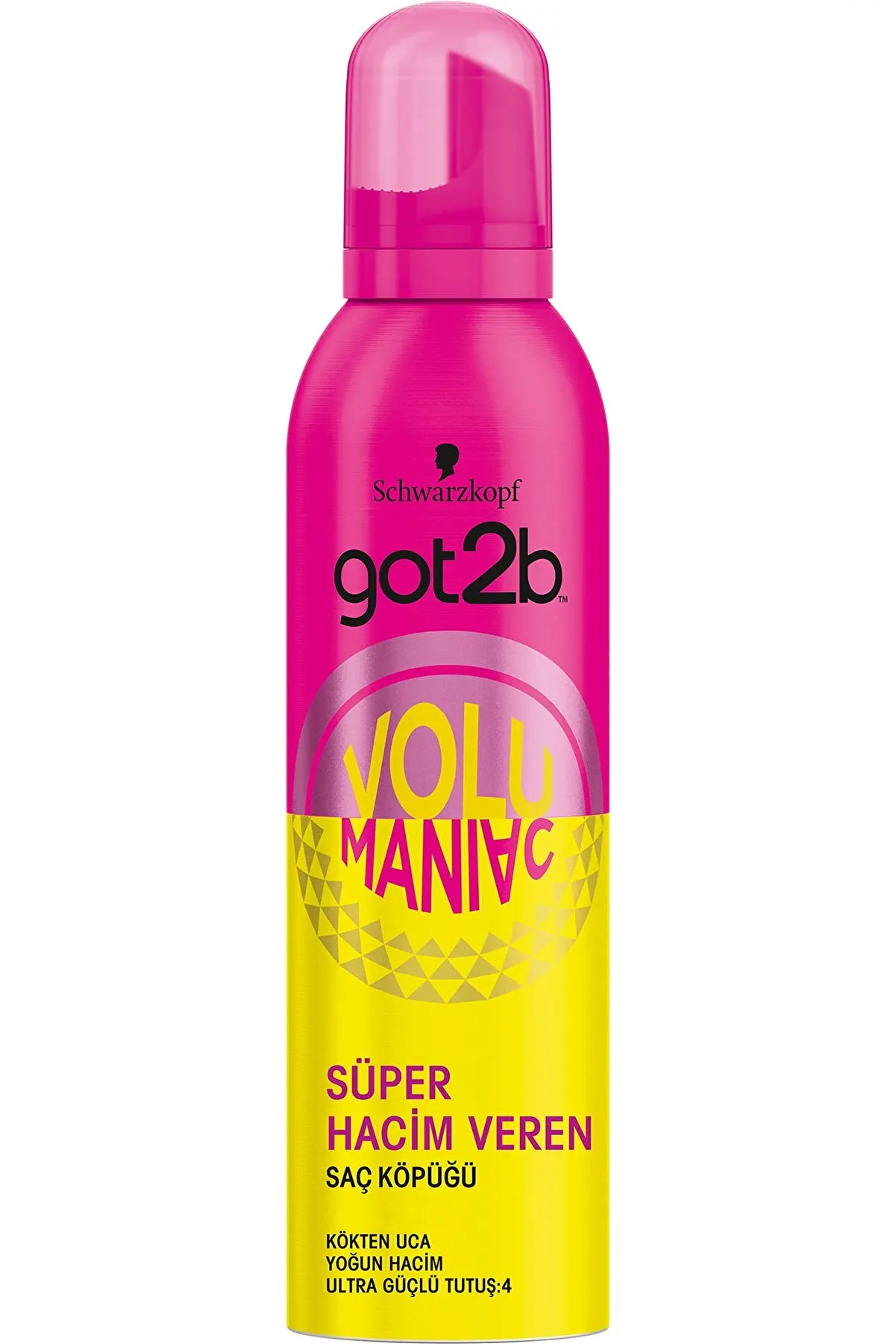 

Hair spray that gives hair up to 4 times more volume from root to tip and provides strong hold. 250 ml